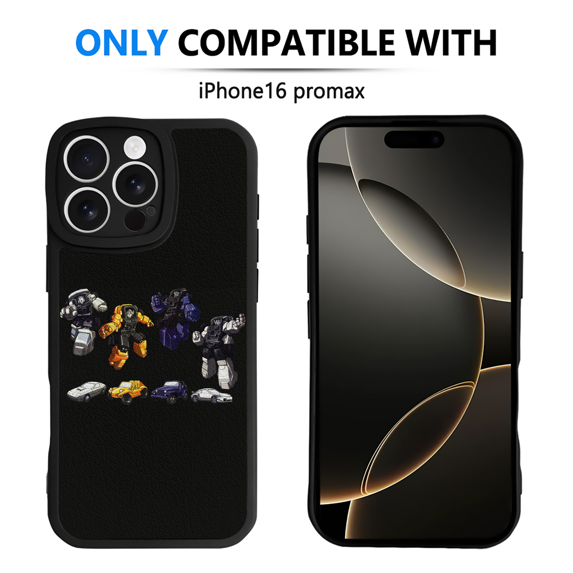 （画像用） Transformers トランスフォーマー 【iPhone 16シリーズ対応】シリコンスマホケース（レザー調） 材質：シリコン
